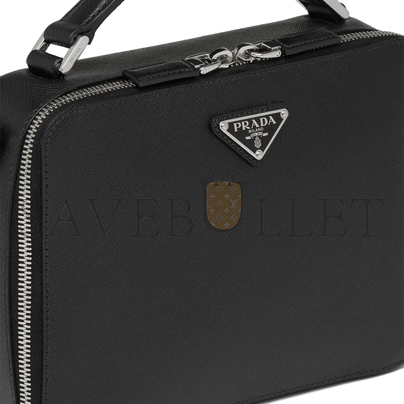 PRADA BRIQUE SAFFIANO LEATHER MESSENGER BAG 2VH069 (22*16*6cm)